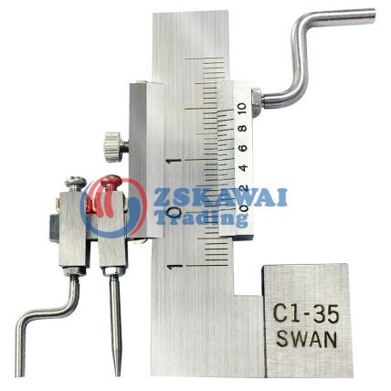 日本天鹅SWAN段差规C1-35面差尺游标卡尺高低曲面测量尺工业级